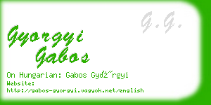 gyorgyi gabos business card